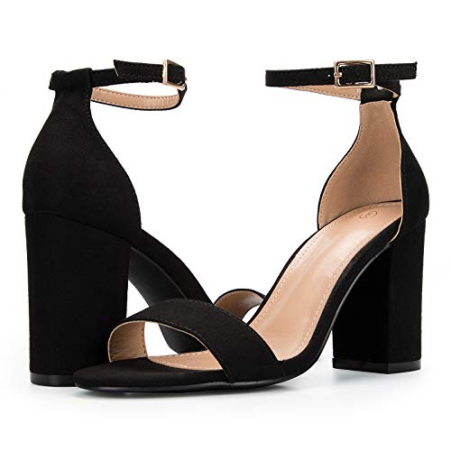 COASIS Women's Chunky Block Heels Open Toe Ankle Strap 3.5 Inch Heeled Sandals - Image 2