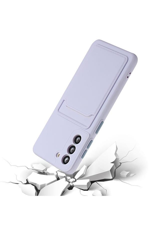اس-توب جراب لهاتف Samsung Galaxy S21 FE 5G بتصميم فتحة بطاقة، جراب هاتف TPU مقاوم للصدمات - Image 4