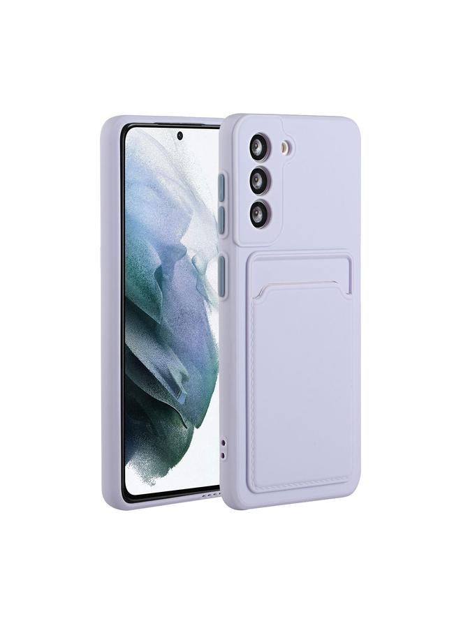 اس-توب جراب لهاتف Samsung Galaxy S21 FE 5G بتصميم فتحة بطاقة، جراب هاتف TPU مقاوم للصدمات - Image 1