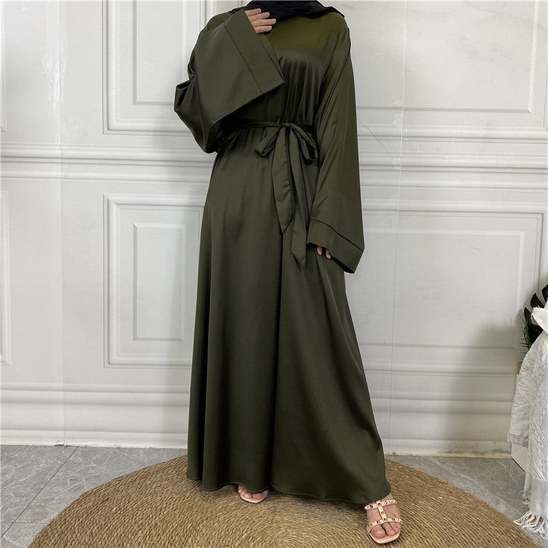 مونيكا فاشون فستان طويل ساتان أنيق من مونيكا فاشن - ربيع 2025 - Image 4