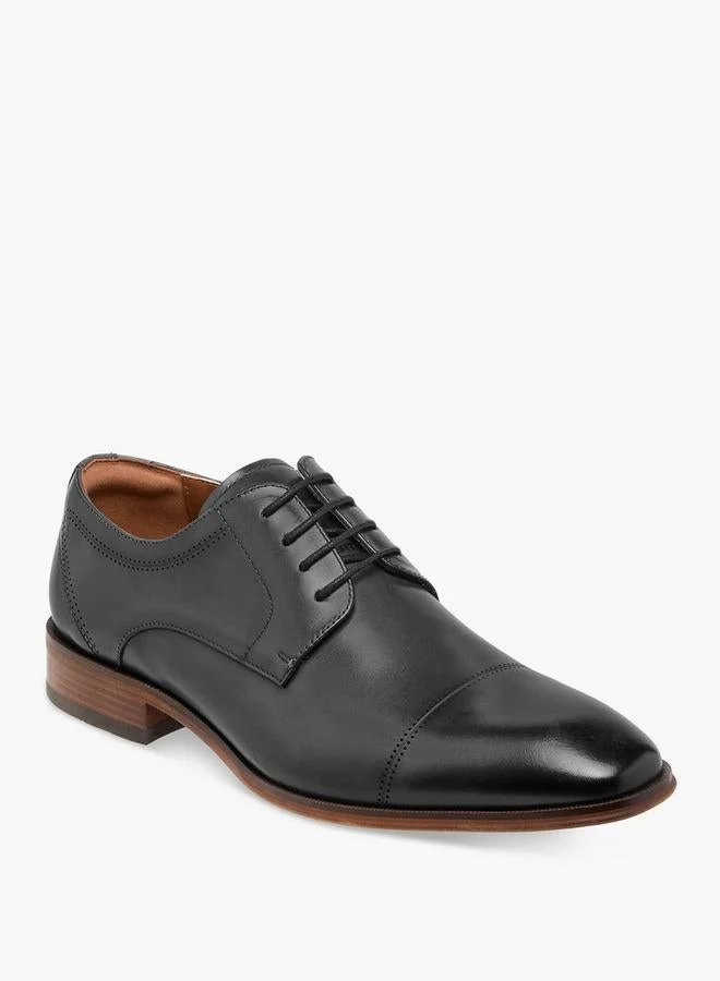 DUCHINI Men Lace-Up Leather Derby Shoes