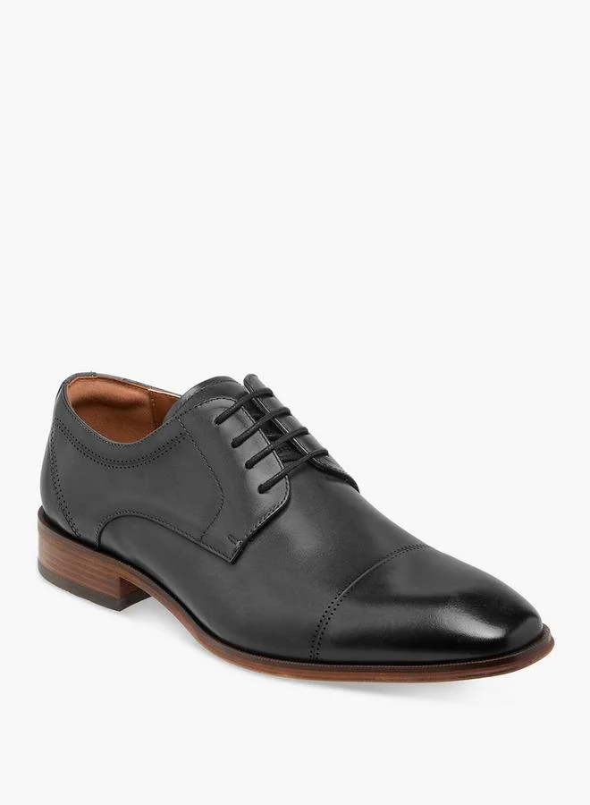 DUCHINI Men Lace-Up Leather Derby Shoes