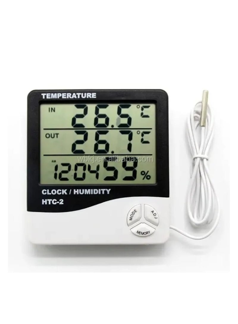 Generic HTC2 Dark Blue/White Thermometer and Humidity Meter  - Image 1