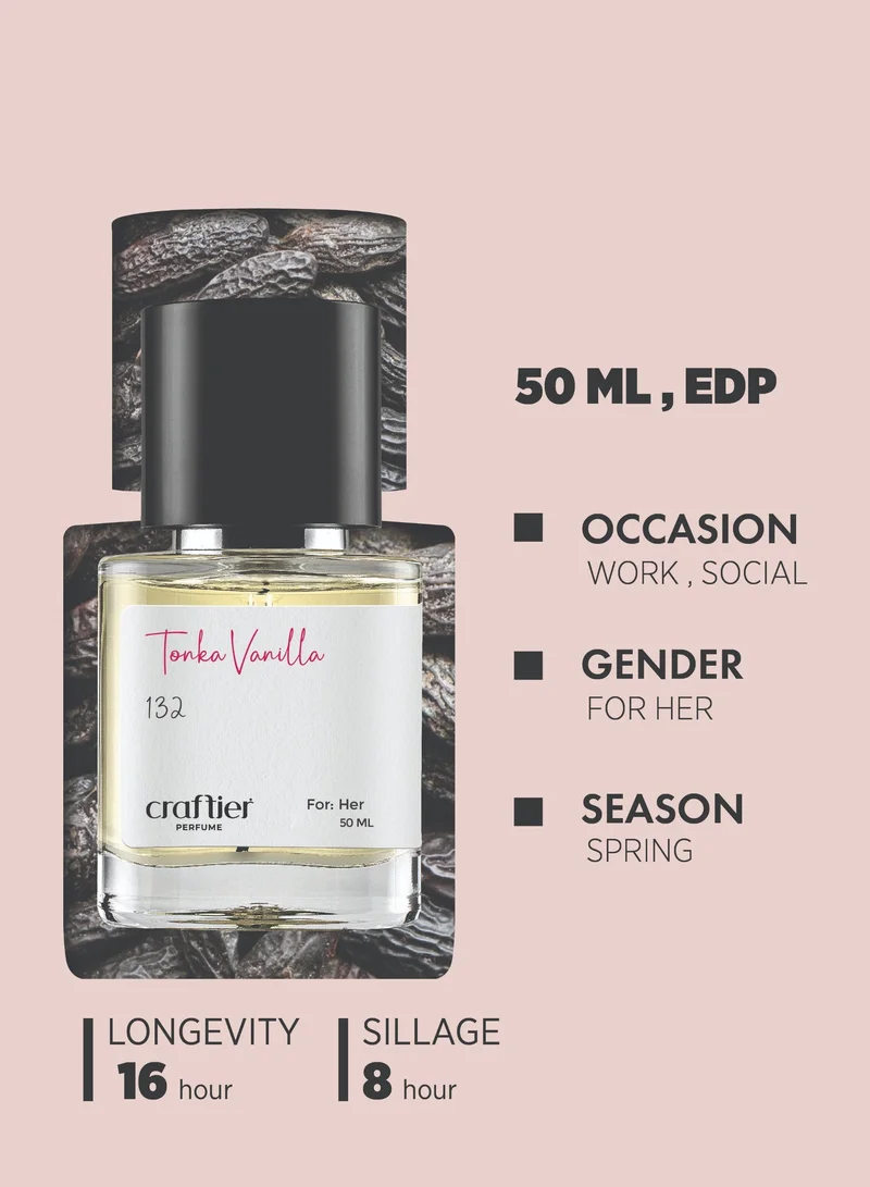 Craftier Perfume Inspired-La Belle Le parfum TONKA VANILLA - Inspired of-LA BELLE LE PARFUM, Eau De Parfum for Women - 50ml, Long Lasting Powdery Fragrance Upto 16 Hrs, Travel Size Women's Perfume for Women | Best Price UAE