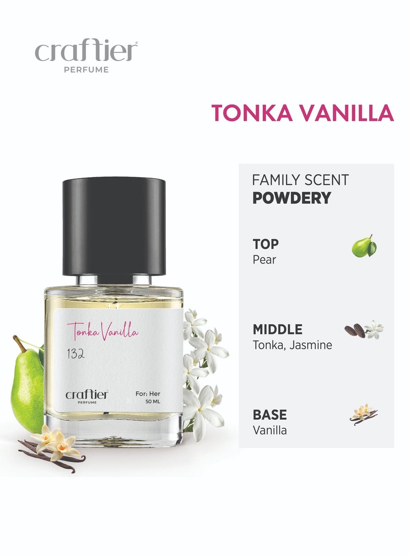 Craftier Perfume TONKA VANILLA - Inspired of-LA BELLE LE PARFUM, Eau De Parfum for Women - 50ml, Long Lasting Powdery Fragrance Upto 16 Hrs, Travel Size Women's Perfume - Image 3