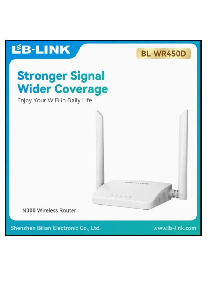 LB-LINK  BL-WR450D v3.0 N300 High Gain Smart Wireless N Ap Client Router OEM ODM WiFi Router 300m - pzsku/Z5356AEA214949559C65CZ/45/_/1736267090/9f78884a-74af-46b5-a69e-d68f236eeb43