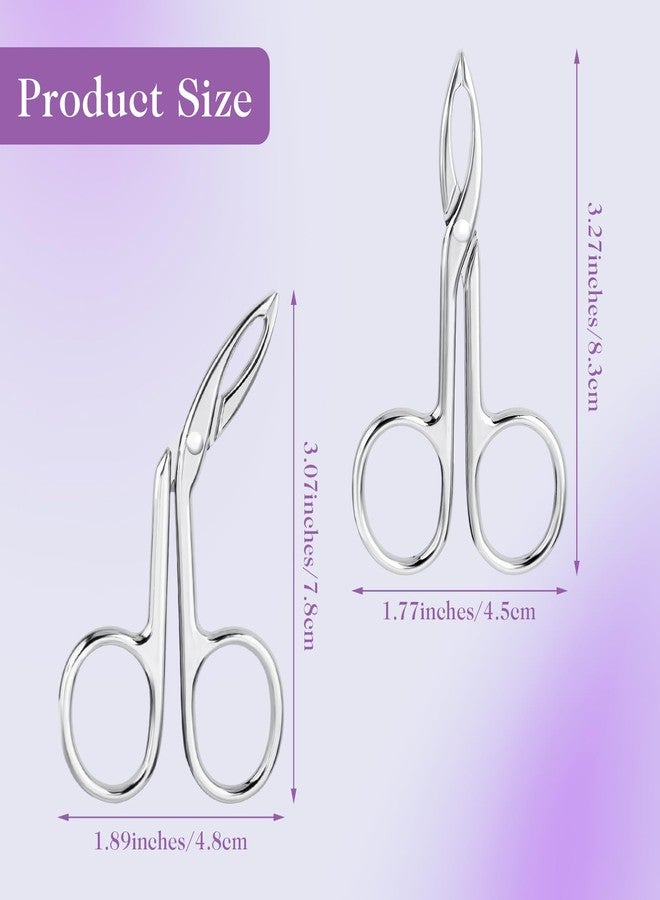 ولهيف مجموعة ملاقط الحواجب من WLLHYF مكونة من 4 قطع، بمقبض مقص، أداة نتف شعر الحواجب ذات طرف مستقيم مسطح وطرف مائل، ملاقط حواجب من الفولاذ المقاوم للصدأ للنساء والرجال (فضي، أسود). - Image 2