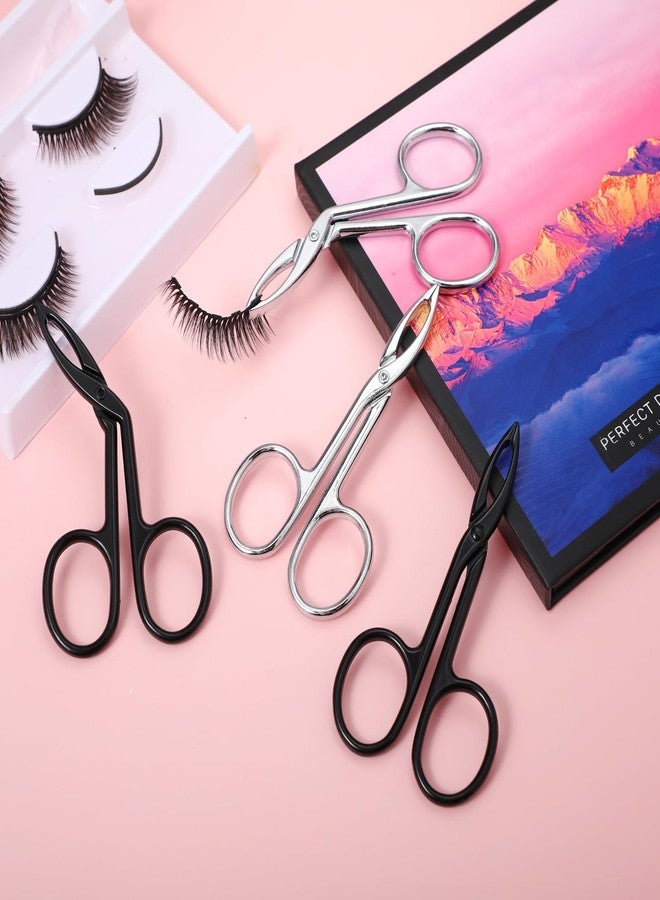 ولهيف مجموعة ملاقط الحواجب من WLLHYF مكونة من 4 قطع، بمقبض مقص، أداة نتف شعر الحواجب ذات طرف مستقيم مسطح وطرف مائل، ملاقط حواجب من الفولاذ المقاوم للصدأ للنساء والرجال (فضي، أسود). - Image 4