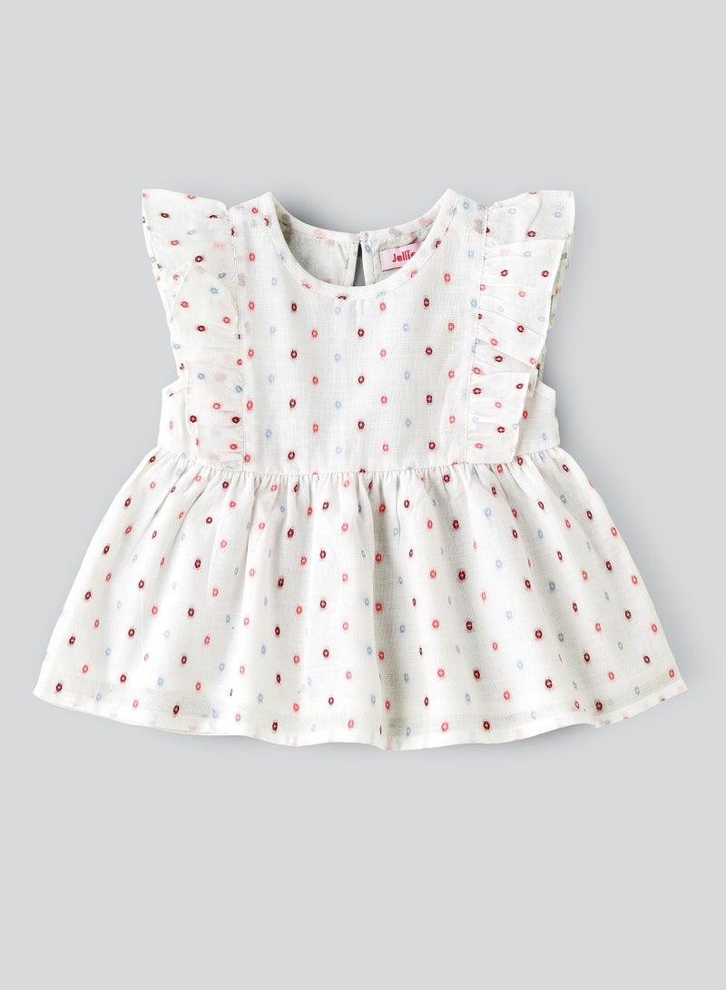 Jelliene Girls' Woven Floral Top - Image 1
