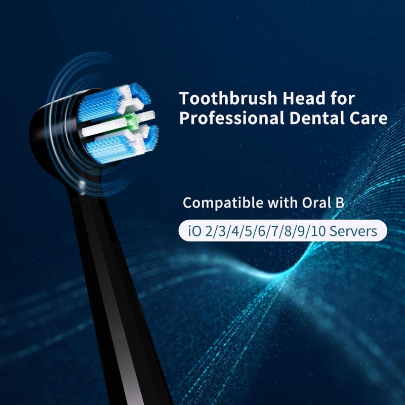 مناسبة لروافع فرشاة الأسنان الكهربائية سيرى Oral B iO 2-10، 12 رفيعة، مع تغليف منفرد، نموذج تنظيف اللثة - Image 2