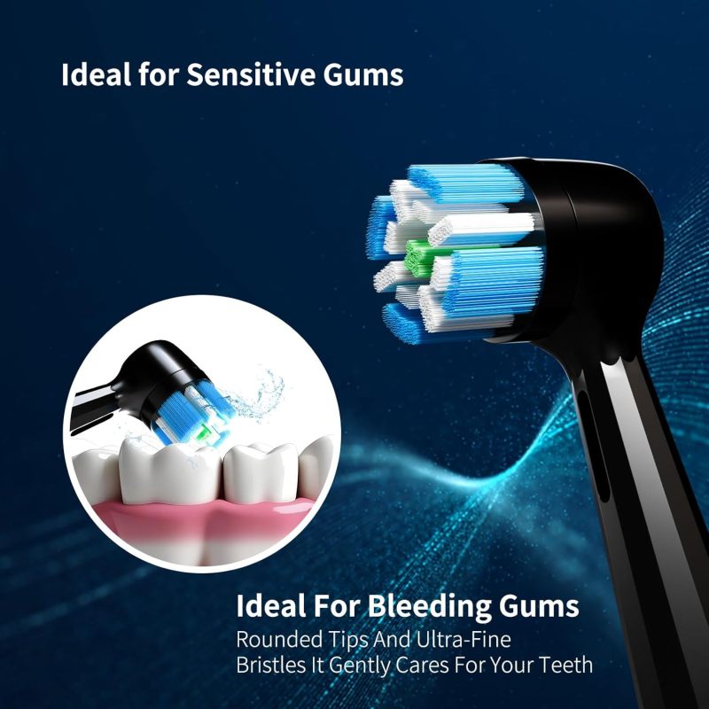 مناسبة لروافع فرشاة الأسنان الكهربائية سيرى Oral B iO 2-10، 12 رفيعة، مع تغليف منفرد، نموذج تنظيف اللثة - Image 3