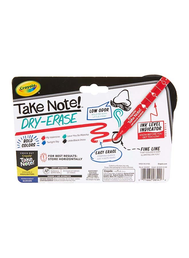 Crayola Low Odor Dry Erase Markers, Fine Tip, 4 Count - Image 2