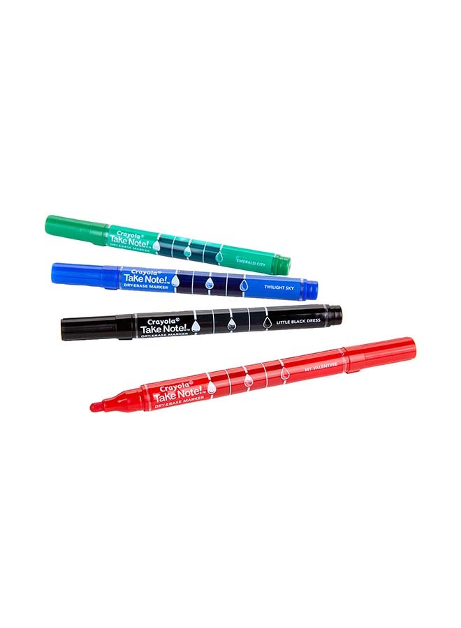 Crayola Low Odor Dry Erase Markers, Fine Tip, 4 Count - Image 3