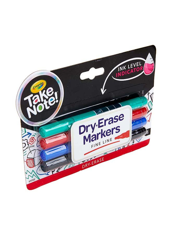 Crayola Low Odor Dry Erase Markers, Fine Tip, 4 Count - Image 4