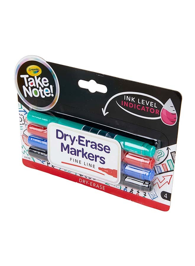 Crayola Low Odor Dry Erase Markers, Fine Tip, 4 Count - Image 5