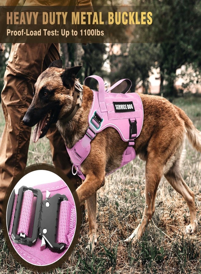 WINSEE Tactical Dog Harness for Large Dog, Heavy Duty Service Dog MOLLE Vest with 10 Pet Patches, No Pull Military Working Vest for Training Hunting Walking - Image 2