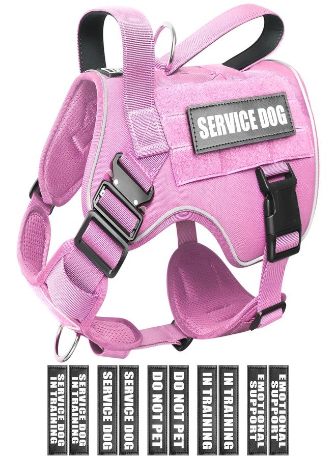 WINSEE Tactical Dog Harness for Large Dog, Heavy Duty Service Dog MOLLE Vest with 10 Pet Patches, No Pull Military Working Vest for Training Hunting Walking - Image 1