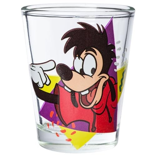 Silver Buffalo Disney A Goofy Movie Featuring Goofy Max Goof Roxanne and Bobby Zimuruski 4 Pack Mini Glass Set 15 ounces - Image 3