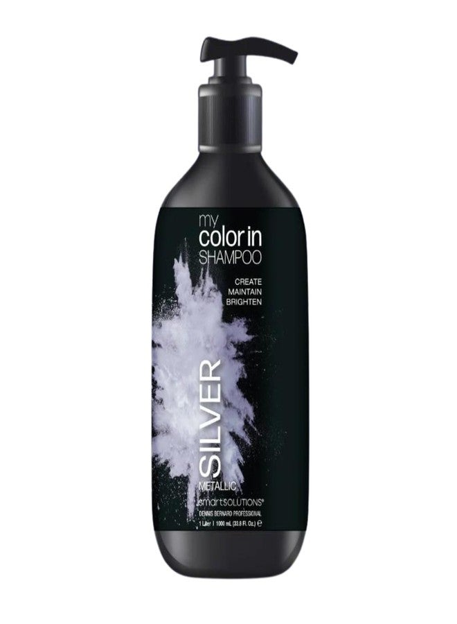 my color in Color Depositing Shampoo (Metallic Silver) - Sulfate & Paraben Free, Hair Dye | Made in USA(32 oz)