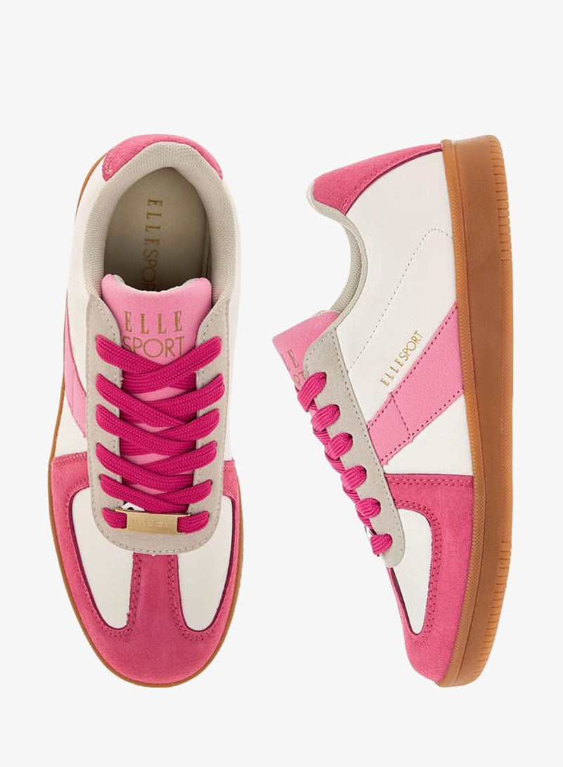 ELLE Women's Colourblock Sneakers with Lace-Up Closure - Image 2