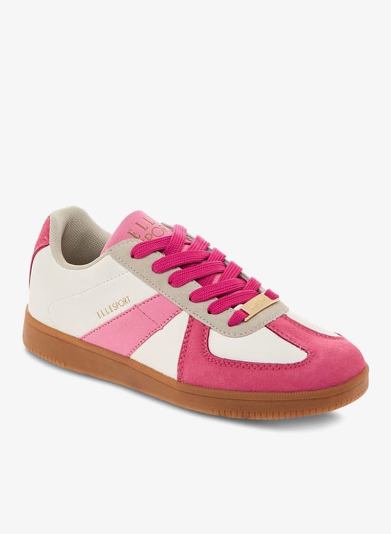 ELLE Women's Colourblock Sneakers with Lace-Up Closure - Image 3
