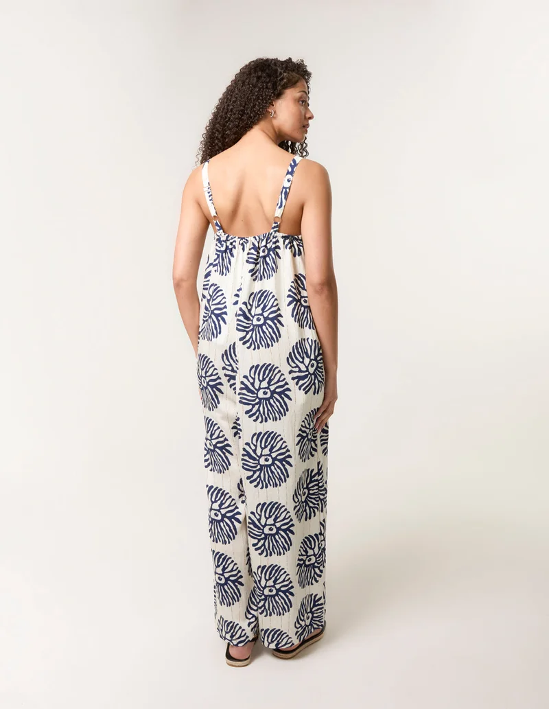 Blue Vanilla  Abstract Wide Leg Jumpsuit for Women | Best Price UAE