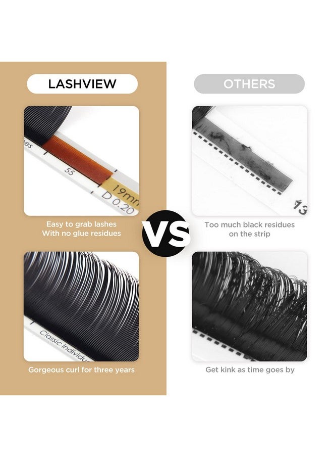 LASHVIEW Eyelash Extensions Individual Lashes 0.15 Thickness C Curl 9Mm Premium Single &Classic Lashes Mink And Natural Semi Permanent Eyelashes Soft Applicationfriendly  - Image 3