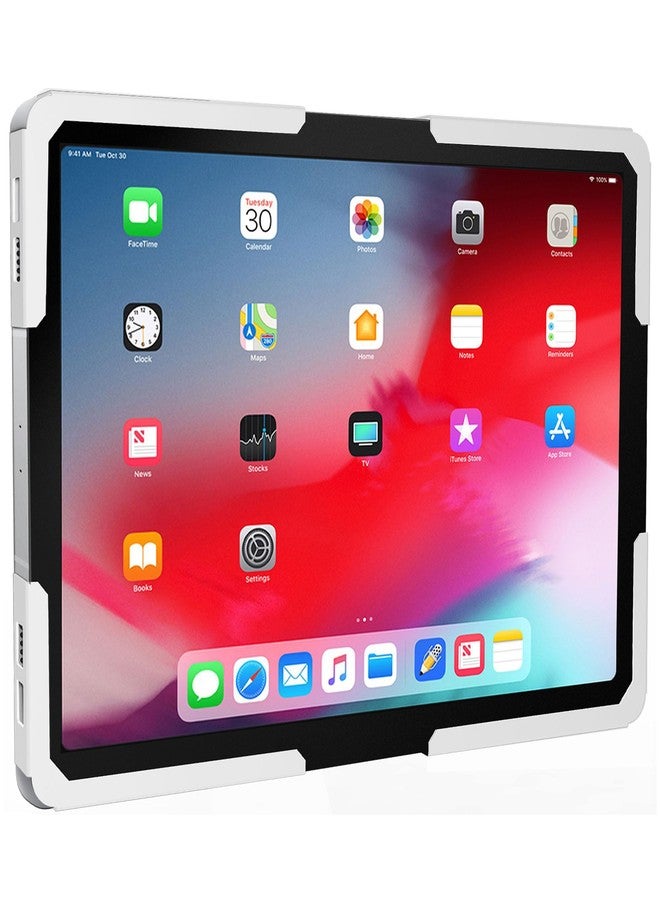 Mount-It! Universal Tablet Wall Mount, Anti-Theft iPad Mount, Enclosure Fits Tablets from 9.7" to 13" Screen Size, Flush Wall Mounting Kiosk, Durable Steel Design, White - Image 1