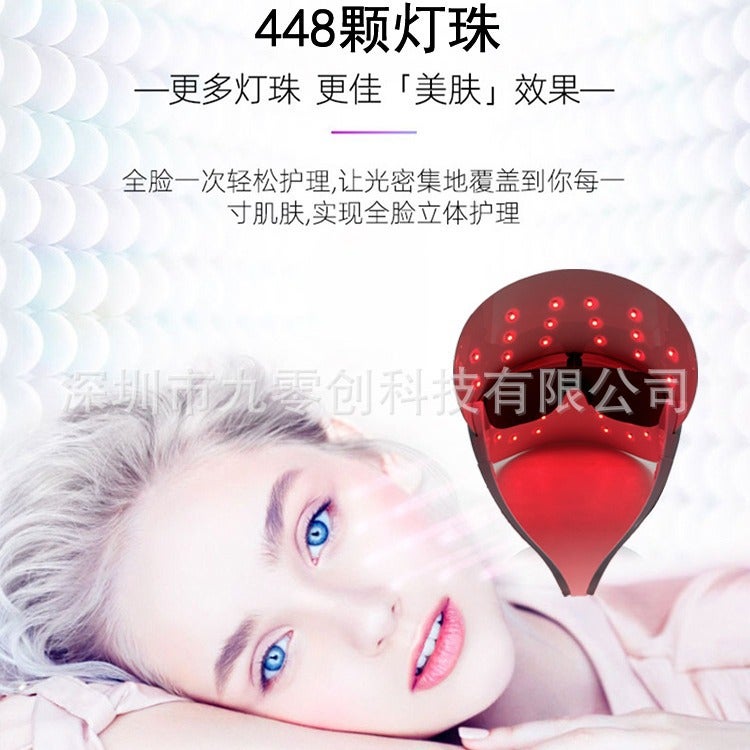 Beauty Instrument Household Large Row Light Seven-Color Facial Mask Instrument Import Spectrometer Red And Blue Pon Skin Rejuvenation Instrument - Image 3