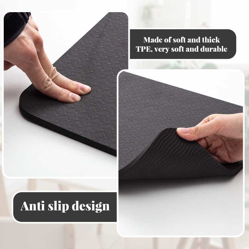 Drydiet 2 Pcs Sewing Machine Muffling Mat Pedal Sewing Mat Reduce Vibrations Noise No Slip Machine Accessories for Quilting(15" X 20" and 9" X 14",Black) - Image 4