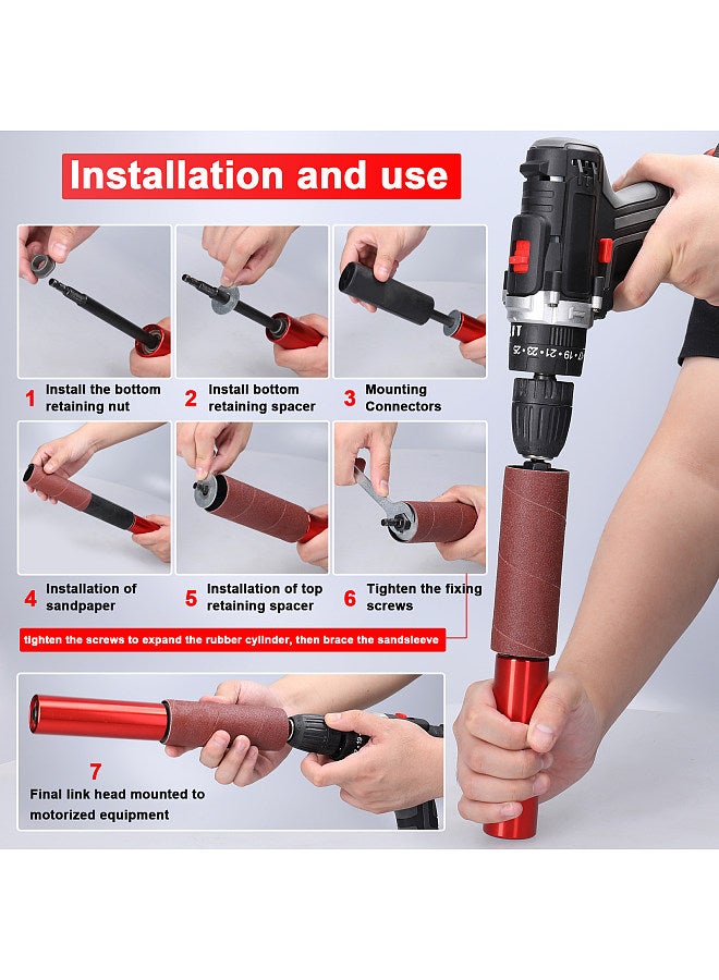 Handheld Sandpaper Grinding Rod Electric Rotary Tool Sandpaper Polishing Bar Woodworking Grind Polish Tool Fit Most Rotary Accessories Bit  - Image 3