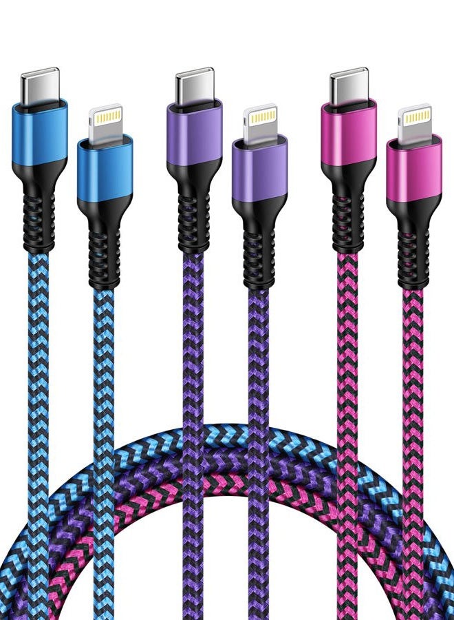 Haoano iPhone Fast Charger Cord, [3Pack-3/6/10FT] USB C to Lightning Cable, Apple MFI Certified Type C Charging Syncing Cord Power Delivery Wire for iPhone 14/13/13 Pro Max/13 Mini/12 Pro/11 Pro Max/8/XR/XS - Image 1