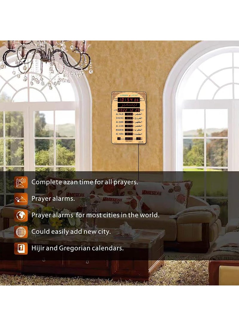 الحرمين Azan Clock Led Prayer Clock HA-5151 - Image 5