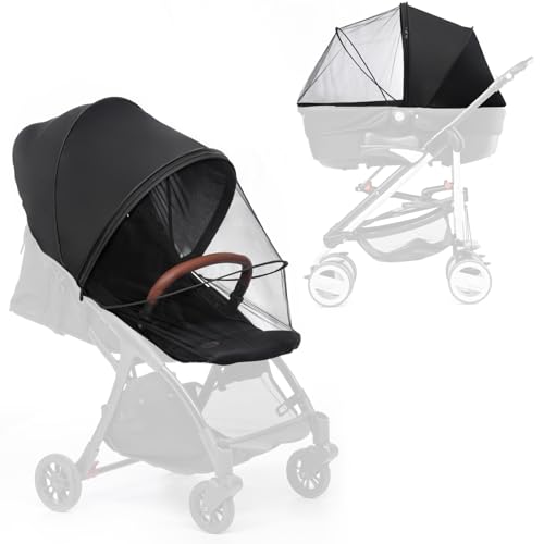 DUOMI 2-in-1 Stroller Sun Shade and Mosquito Net Cover - Universal Breathable Baby Cover With Two-Way Zipper for Extender - Image 1
