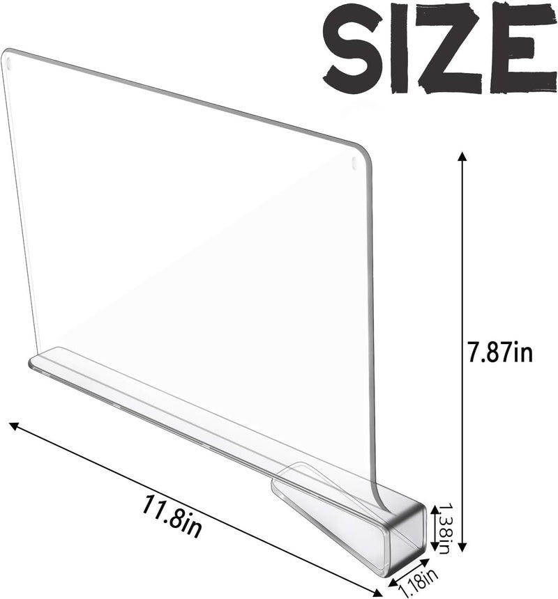 Hmdivor Acrylic Shelf Dividers for Closet Organization, Closet Shelf Organizer Closet Separator for Wood Shelves Clear Shelf Dividers for Closets (8 Pack) - Image 5