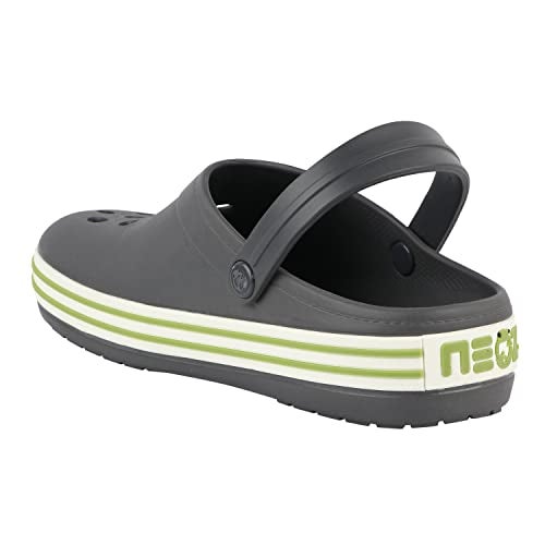 NEOZ Men's Casual Clogs/Sandals with Adjustable Back Strap for Adult | Comfortable & Light Weight | Stylish & Anti-Skid | Waterproof & Daily Flipflops (Carbon Mint-6 UK) - Image 3