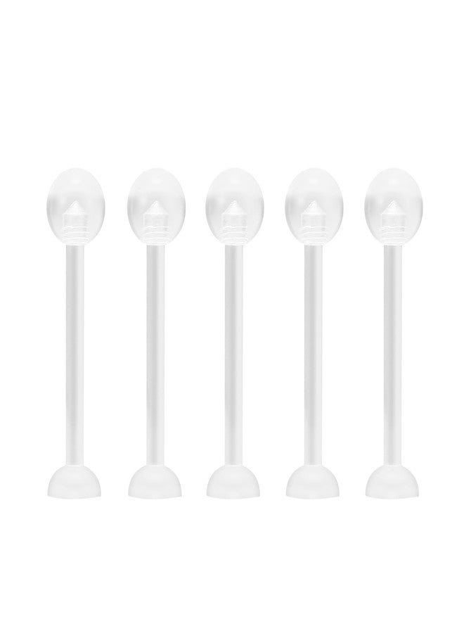 NewkeepsR 5pcs-14G(1.6mm) Thickness, 16mm(5/8'') Length, Bioplast Flexible Clear Tongue Ring Plastic Retainer, Unnoticeable Flat Labret Spacers - Image 1