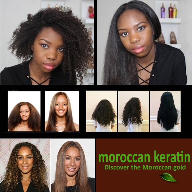 MOROCCAN KERATIN FORTE Brazilian Keratin Chocolate Keratin Hair Straightening Treatment for All Hair Types: Curly, Frizzy, Dry, Normal, Colored, Damaged, Chemically Treated - Image 2