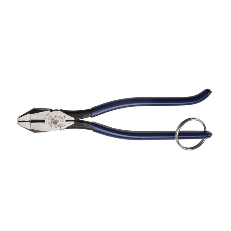 Klein Tools D2017CSTT Slim Ironworker Pliers with Heavy Duty Knurled Jaws Induction Hardened Knives and a Split Tether Ring