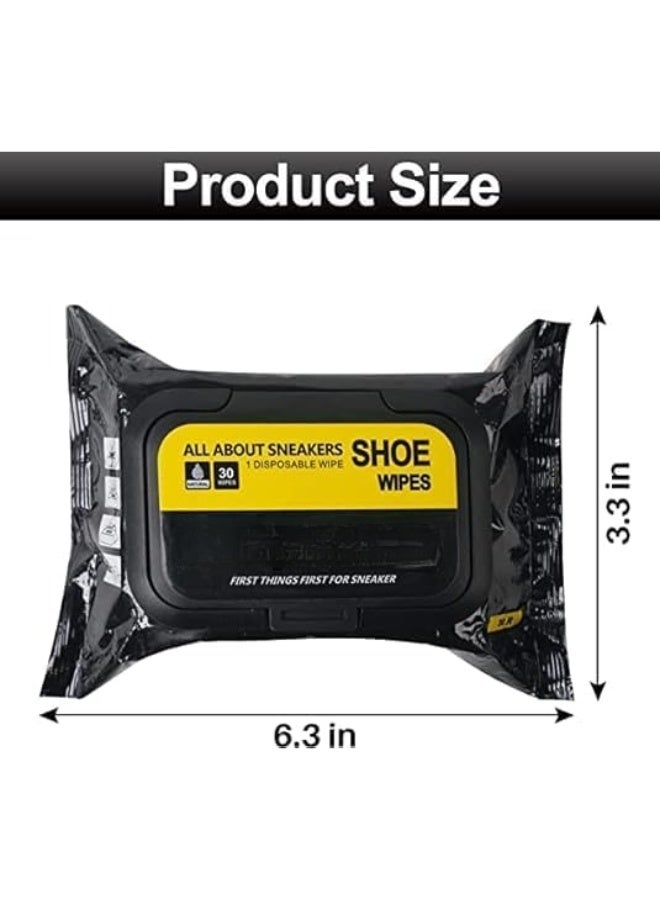 Shoe Cleaner Wipes 80 Pcs Portable Sneakers Cleaner Shoe Wipes Quickly Remove Dirt & Stains, Sneakers Cleaning Kit for Most Footwear Pack of 1 - Image 2