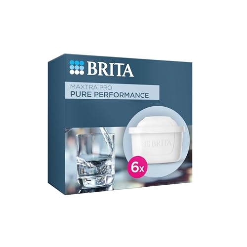 BRITA MAXTRA PRO All-in-1 Water Filter Cartridge Pack - German Design High Perfomance Filtration with Great Tasting Water Reduces impurities, Chlorine, PFAS. (Pack of 6) - Image 1