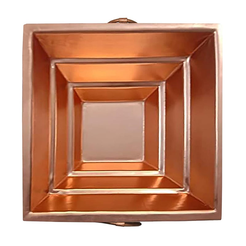 Achleshwar Pure Copper Hawan Kund for Poojan Purpose Indian Cultural Religious Item Best for Home OfficeCopperBrown13 x 13 InchAch309 - Image 3