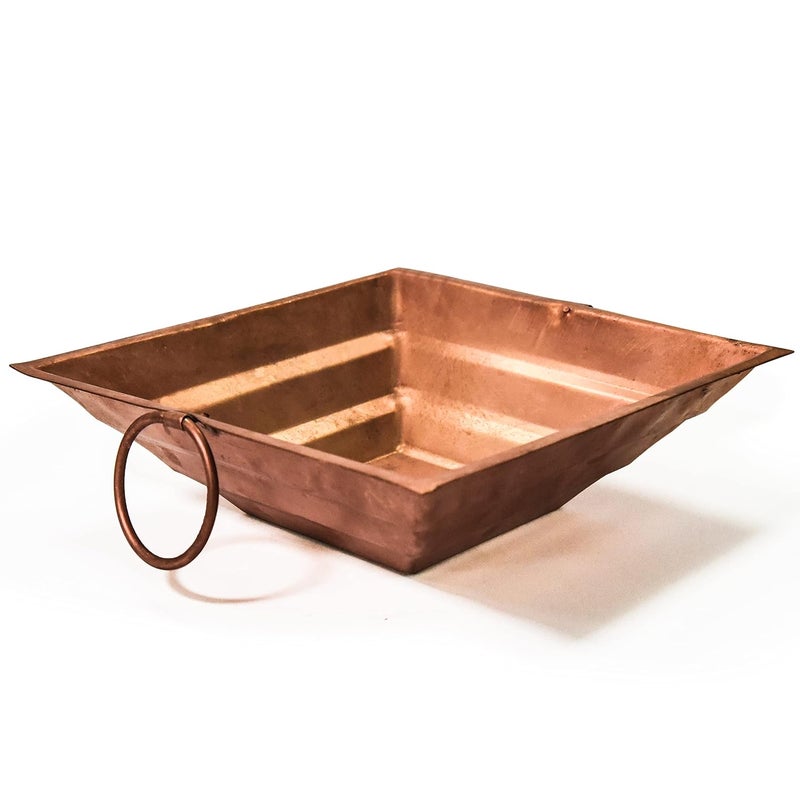 Achleshwar Pure Copper Hawan Kund for Poojan Purpose Indian Cultural Religious Item Best for Home OfficeCopperBrown13 x 13 InchAch309 - Image 1