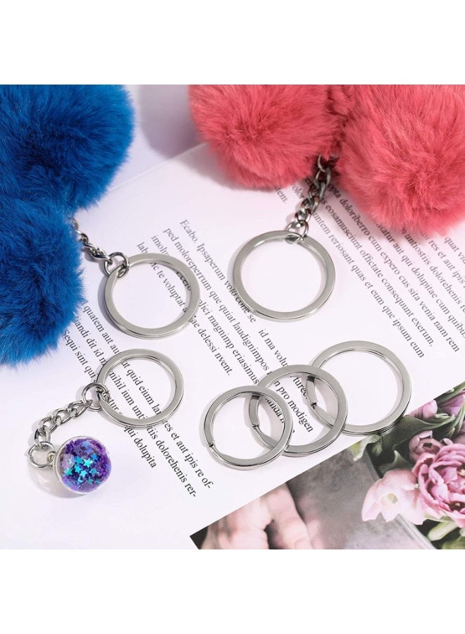 Flat Key Rings, 60 Pieces Metal Keychain Rings, Silver Jewelry Small Rings, Split Keyrings Flat O Ring in 3 Sizes for Home Car Keys Attachment, Crafts, DIY Accessories, (Silver) - Image 5