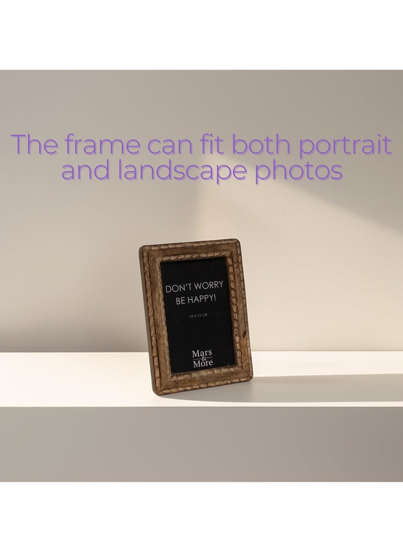 Mars & More - Handcrafted Wooden Photo Frame12x17 cm by Artesania - Image 1