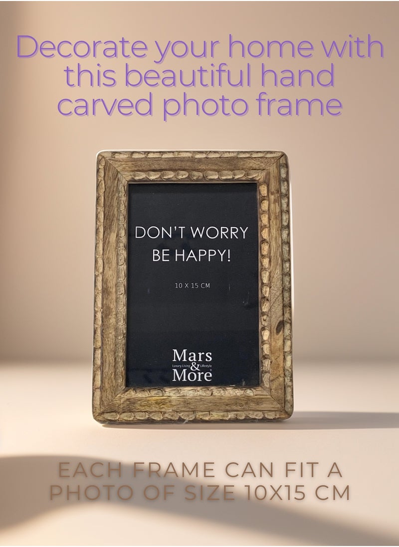 Mars & More - Handcrafted Wooden Photo Frame12x17 cm by Artesania - Image 1