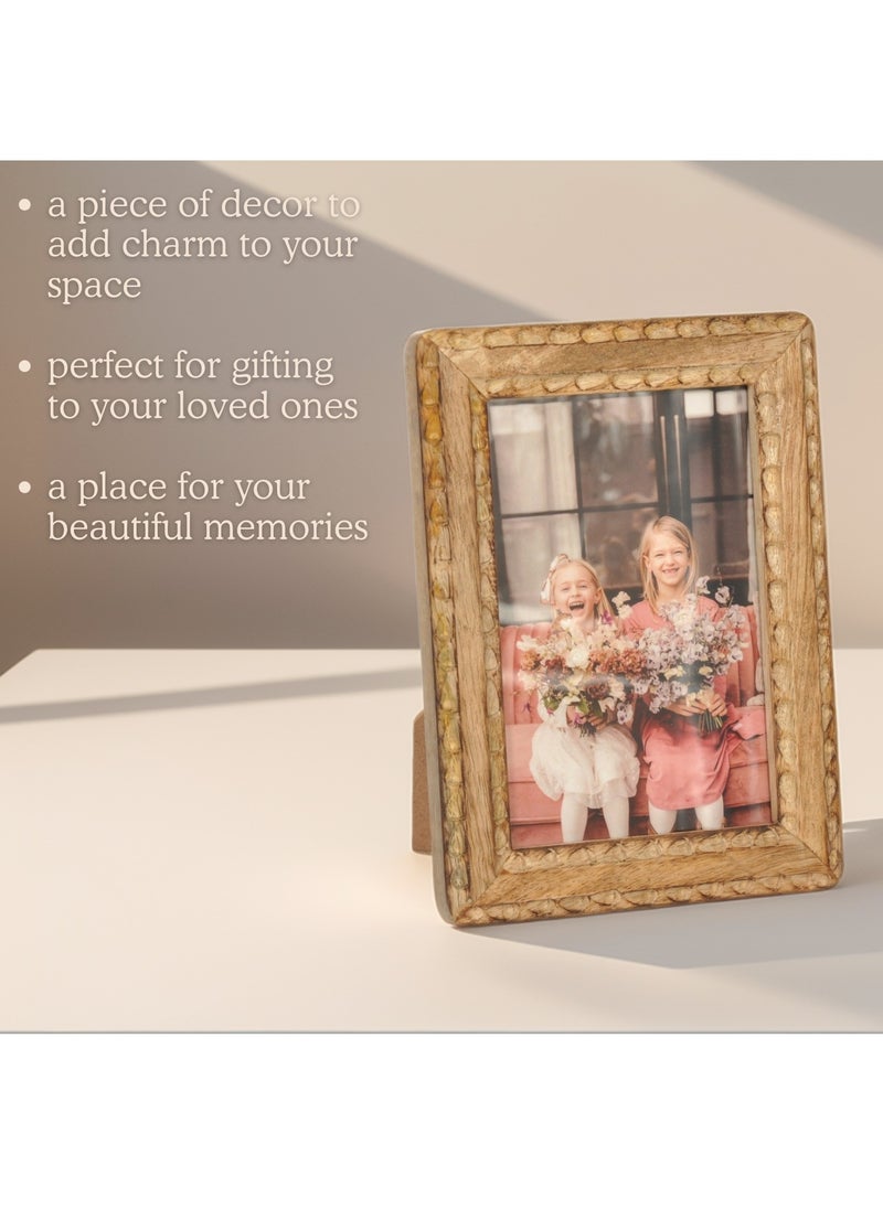 Mars & More - Handcrafted Wooden Photo Frame12x17 cm by Artesania - Image 1