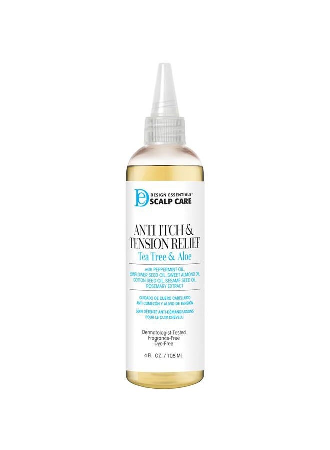 Design Essentials Scalp & Skin Care Anti-itch & Tension Relief, Yellowish Tea Tree & Aloe 4 Fl Oz - Image 1