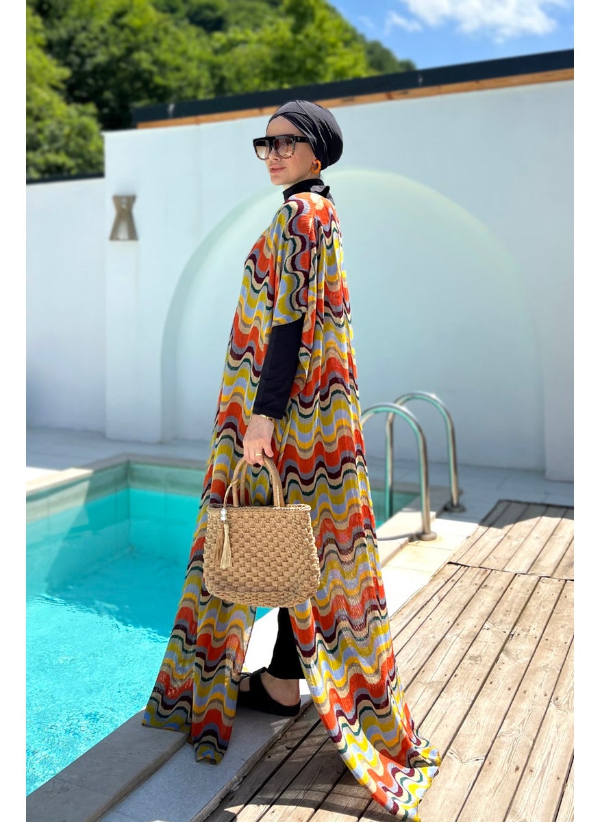 Remsa Mayo Remsa Swimsuit Remsa Modest Swimsuit Knitted Single Kaftan Pareo 430-T10 Colorful  - Image 2
