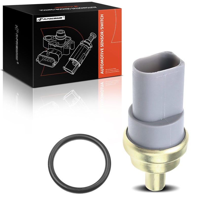 A-Premium Engine Coolant Temperature Sensor Compatible with Audi A4 2000-2020 A3 A5 A6 Q5 Q7 Q3 TT Volkswagen Beetle Jetta Passat CC Golf Tiguan Porsche Cayenne Ford Seat - Image 1